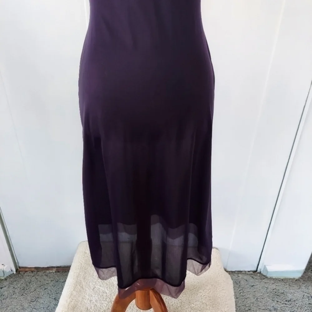 Vintage 40s Navy Blue Vanity Fair Nylon Slip Dress‎